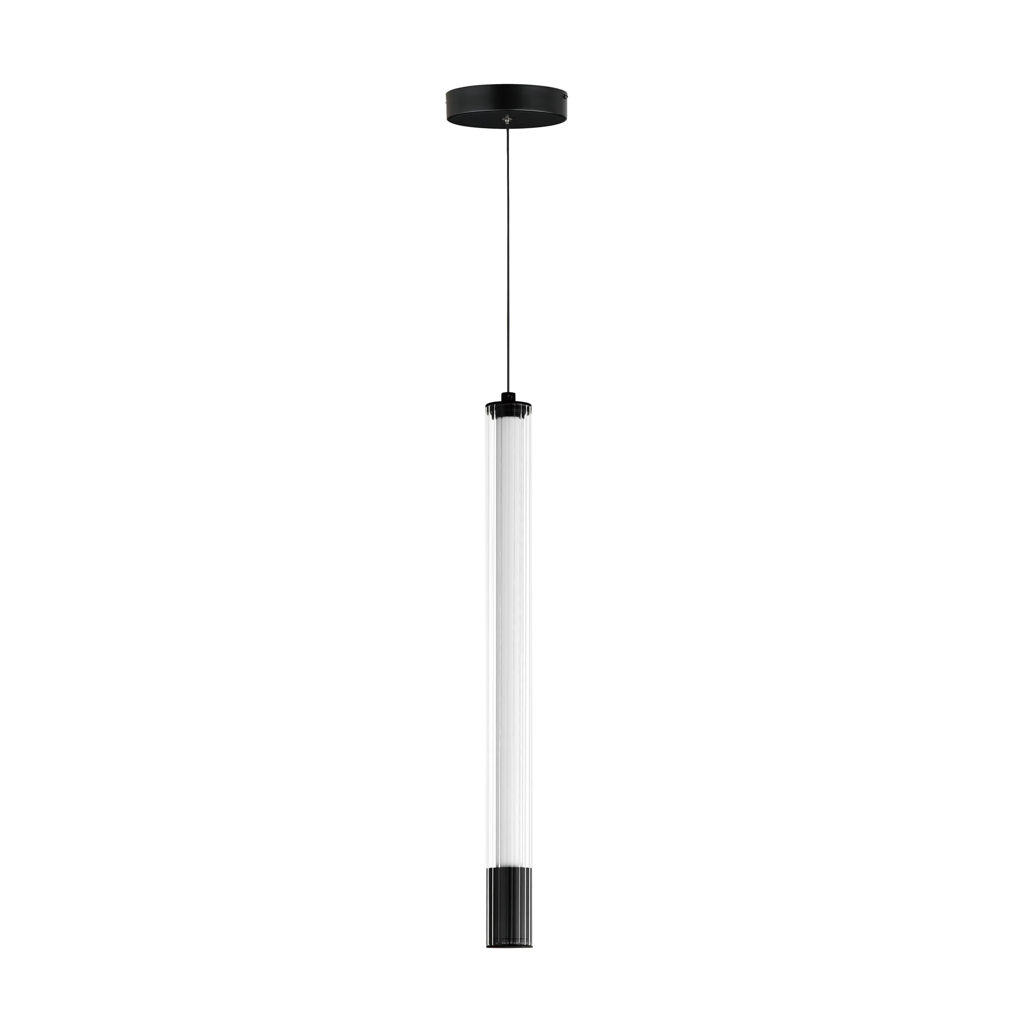 Cortex Single LED Pendant in Matte Black