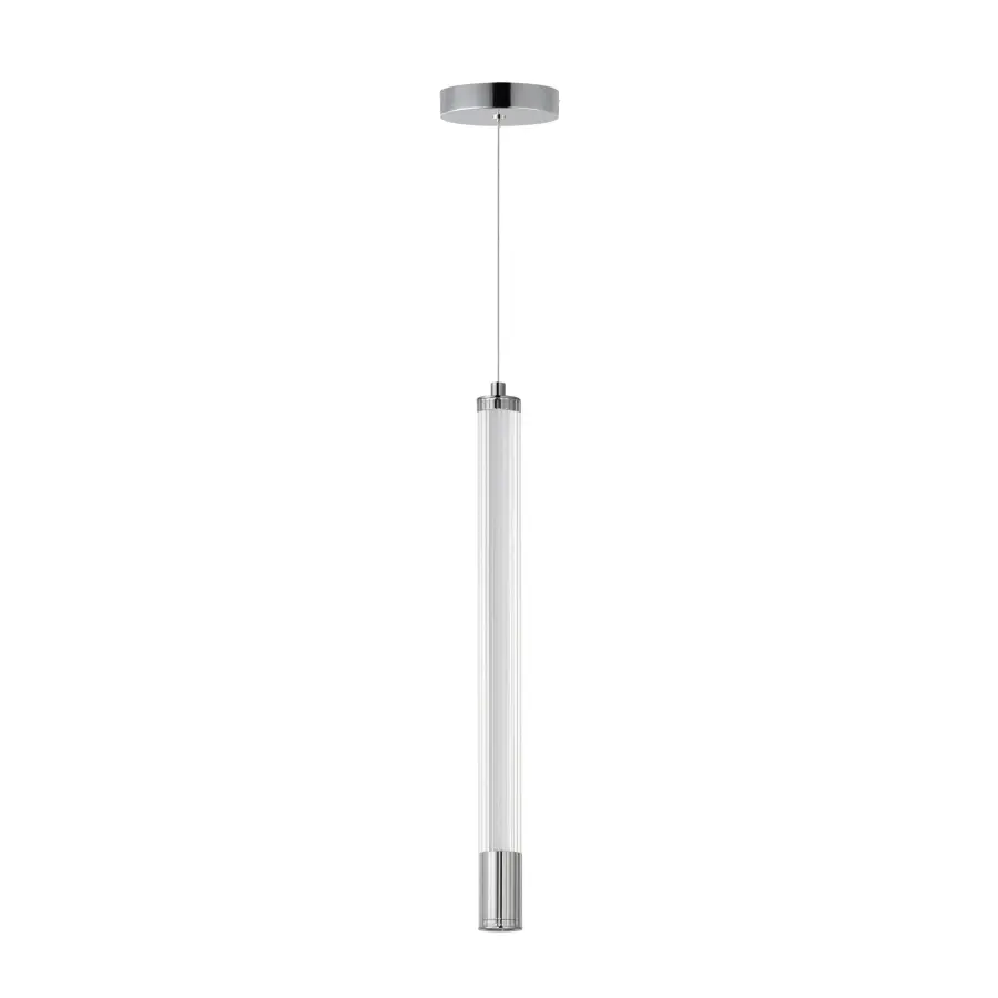 Cortex Single LED Pendant in Polished Chrome - Image 1