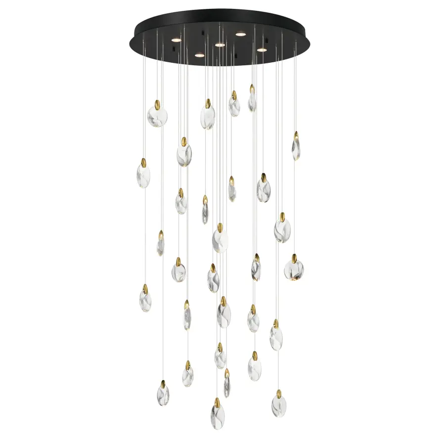 Pebble 30-Light Multi-Tier LED Chandelier - Image 1