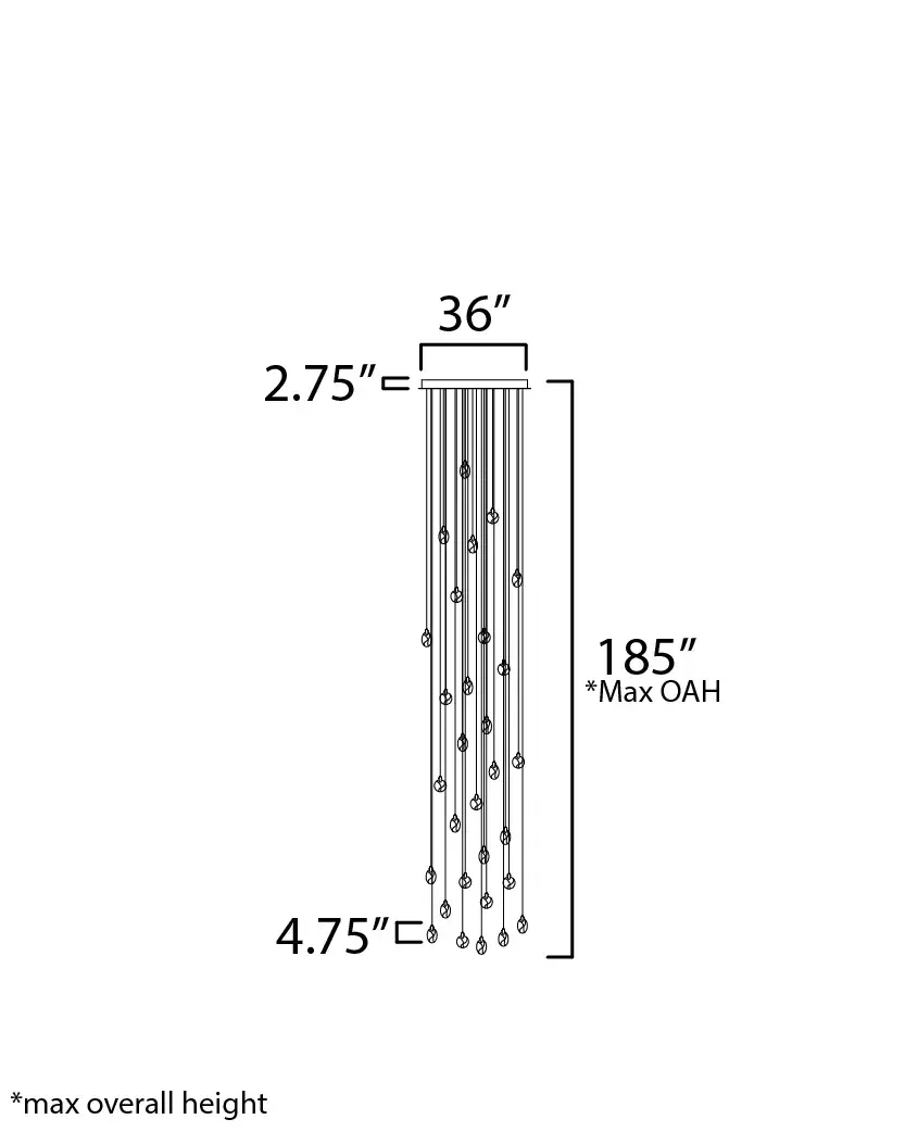 Pebble 30-Light Multi-Tier LED Chandelier - Image 5