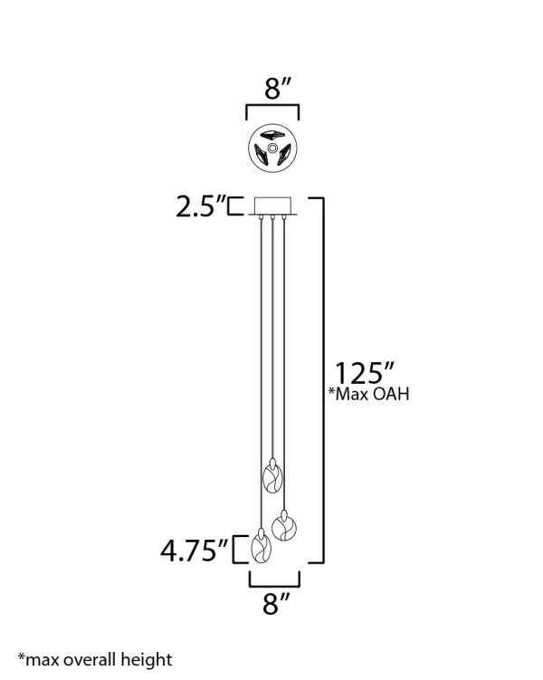Pebble 3-Light LED Multi-Light Pendant - Image 5