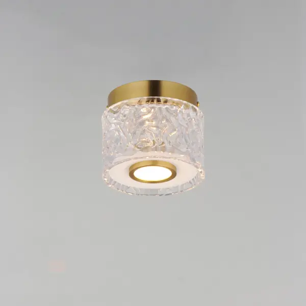 Elysian 1-Light LED Flush Mount in Natural Aged Brass - Image 3