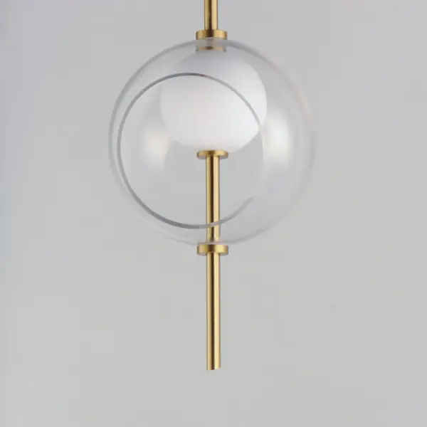 Martini Single LED Pendant in Natural Aged Brass - Image 2