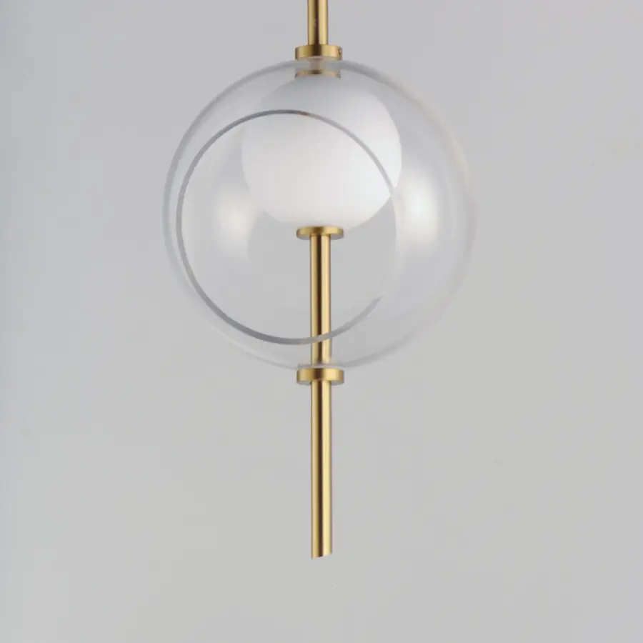 Martini Single LED Pendant in Natural Aged Brass - Image 2
