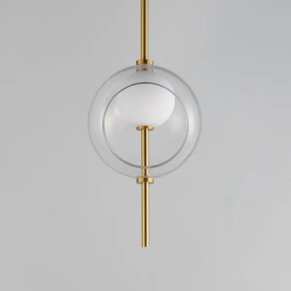 Martini Single LED Pendant in Natural Aged Brass - Image 3