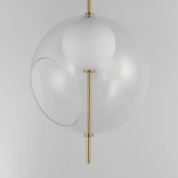 Martini Single Pendant Light in Natural Aged Brass - Image 4