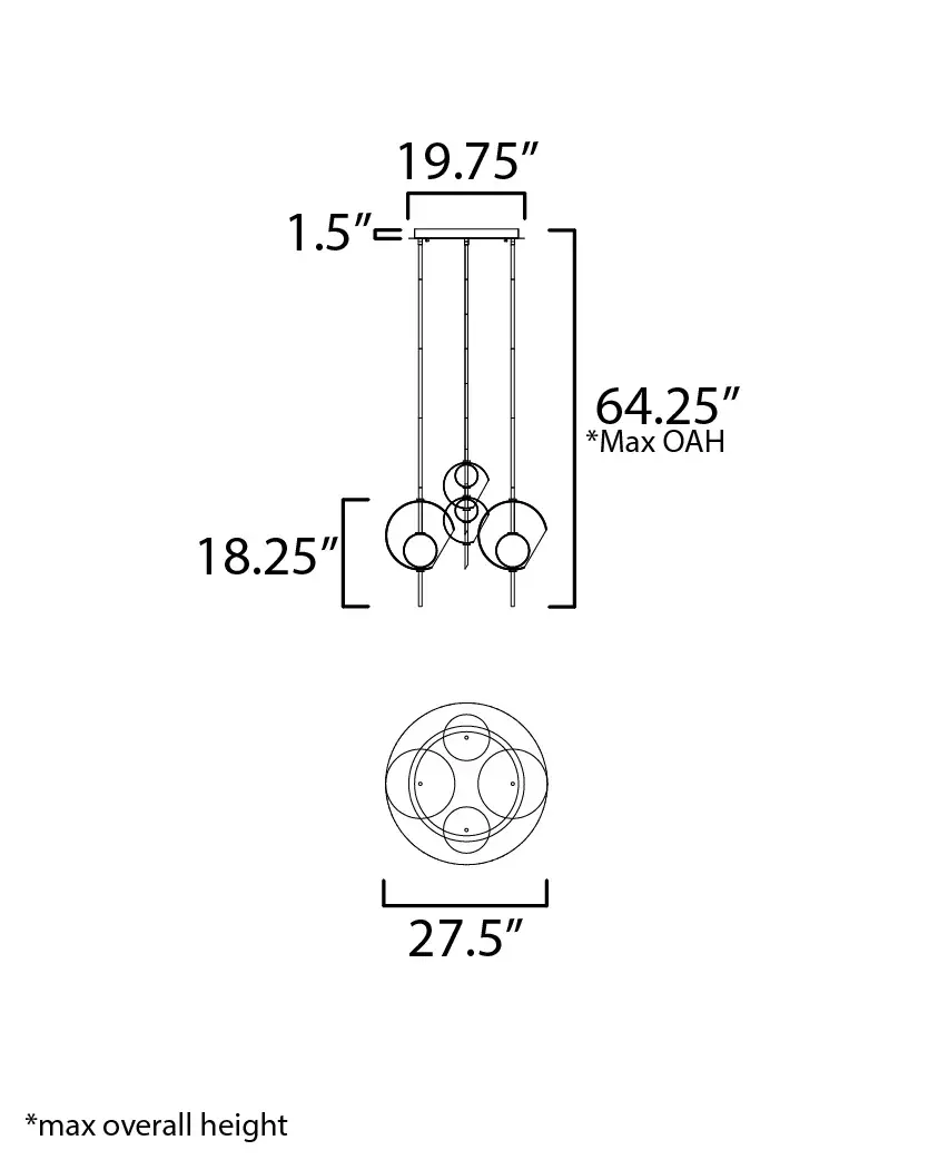 Martini 4-Light LED Multi-Light Pendant - Image 5