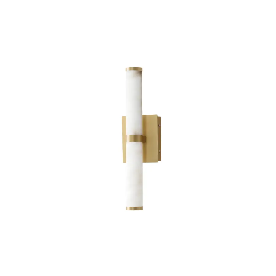 Luxurious Spanish Alabaster Sconce with Warm LED Illumination - Image 1