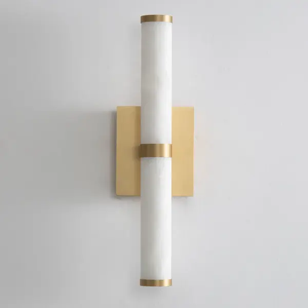 Luxurious Spanish Alabaster Sconce with Warm LED Illumination - Image 2