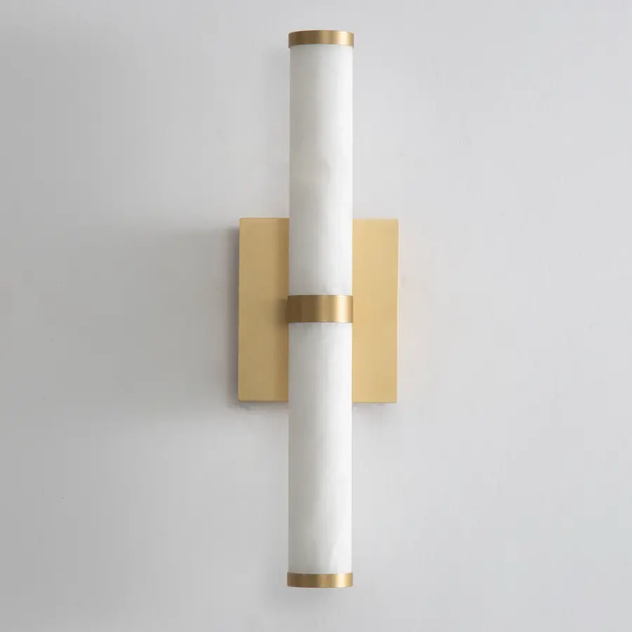 Luxurious Spanish Alabaster Sconce with Warm LED Illumination - Image 2