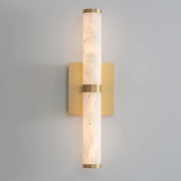 Luxurious Spanish Alabaster Sconce with Warm LED Illumination - Image 3