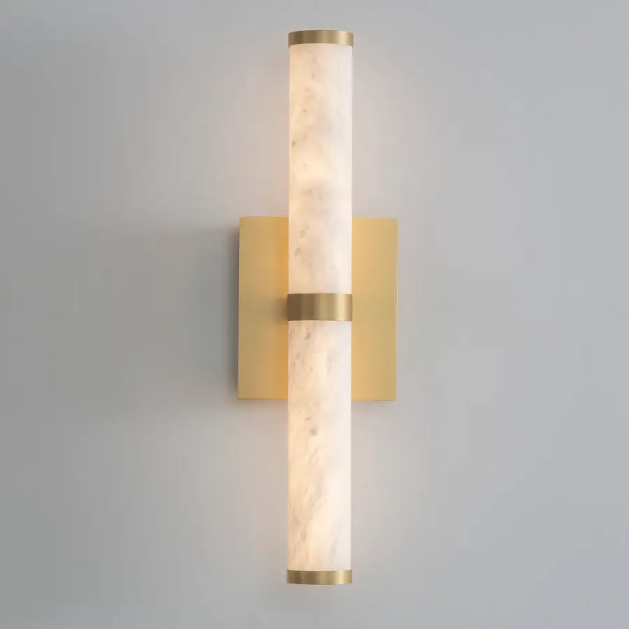 Luxurious Spanish Alabaster Sconce with Warm LED Illumination - Image 3