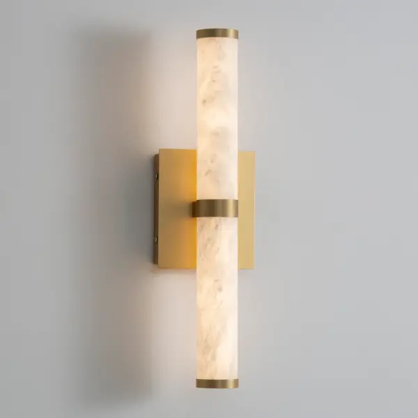 Luxurious Spanish Alabaster Sconce with Warm LED Illumination - Image 4