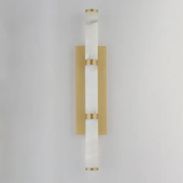 Elegant Spanish Alabaster Vanity Light with Luxurious Gold Accents - Image 2