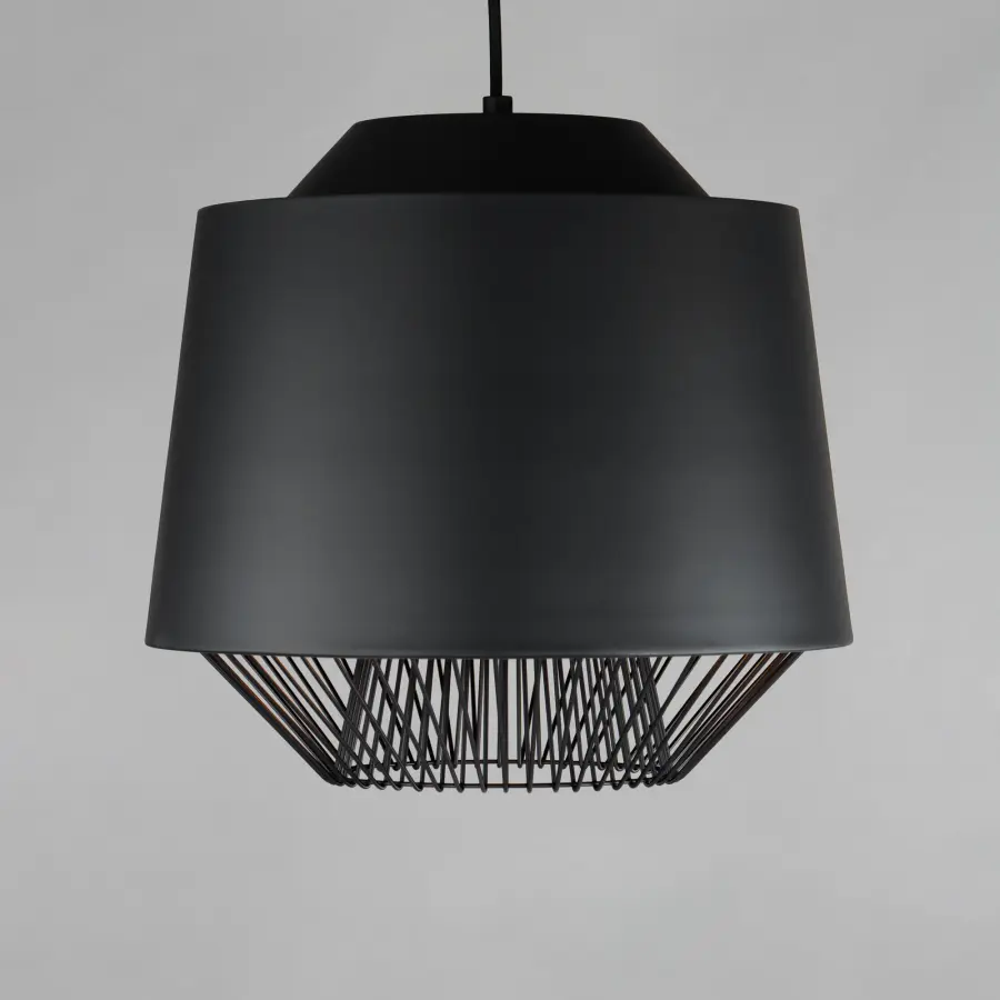 Phoenix Single Pendant Light in Black and Gold - Image 2