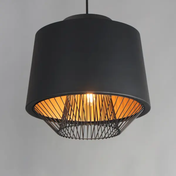 Phoenix Single Pendant Light in Black and Gold - Image 4