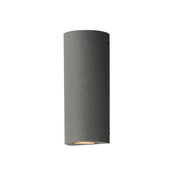 The Pilar outdoor wall sconce combines industrial concrete construction with efficient LED technology. Its cast concrete body withstands harsh weather and coastal environments while dual LED boards deliver 1200 lumens of warm light.