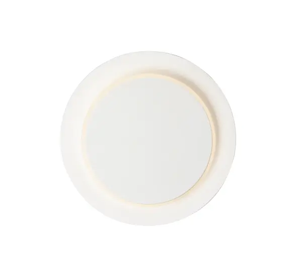 The Revolver LED Bath Vanity features an innovative rotating design that creates a striking halo effect on walls. Its edge-lit construction and clean matte white finish deliver modern sophistication for contemporary bathrooms.