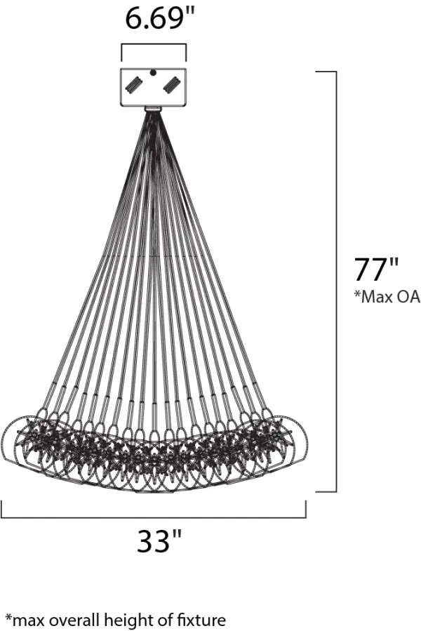 Starburst 37-Light Multi-Light Pendant - Image 3