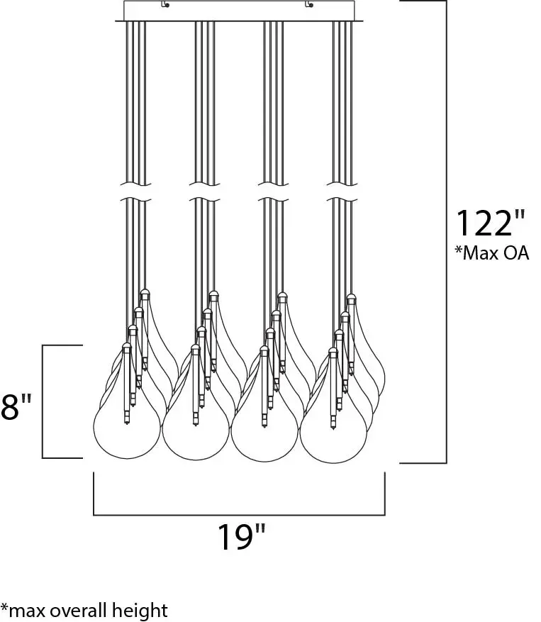 Larmes 16-Light Multi-Light Pendant - Image 3