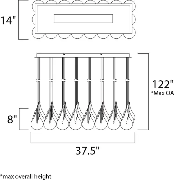 Larmes 24-Light Linear Pendant - Image 7