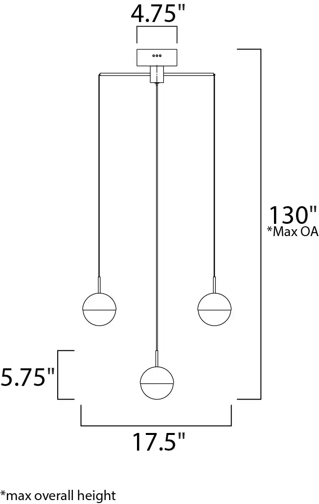 Spot 3-Light LED Multi-Light Pendant in Polished Chrome - Image 8