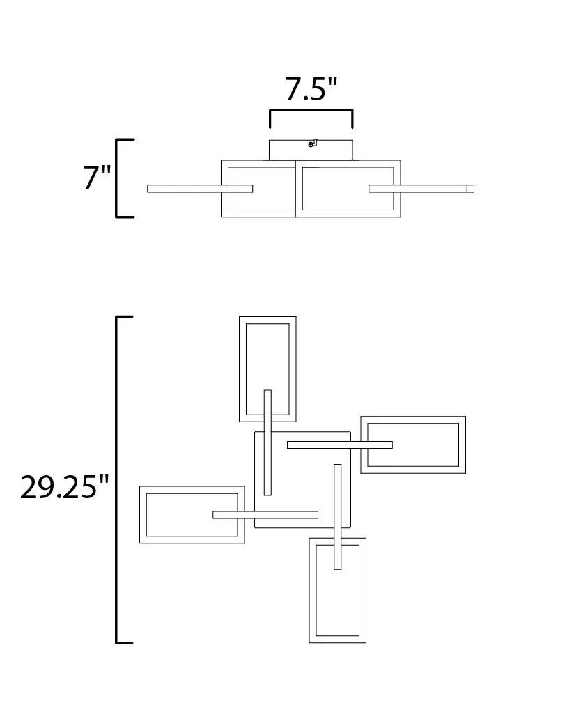 Link LED Flush Mount Chandelier - Image 5