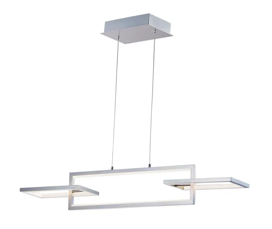 Link Single Pendant Light in Satin Nickel - Image 1