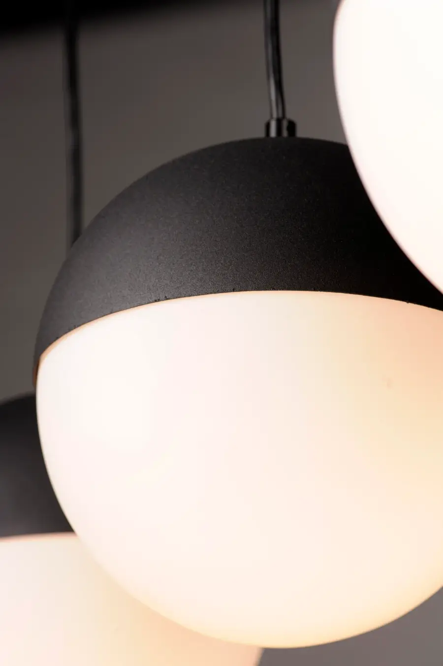 Half Moon 3-Light LED Pendant in Matte Black - Image 3