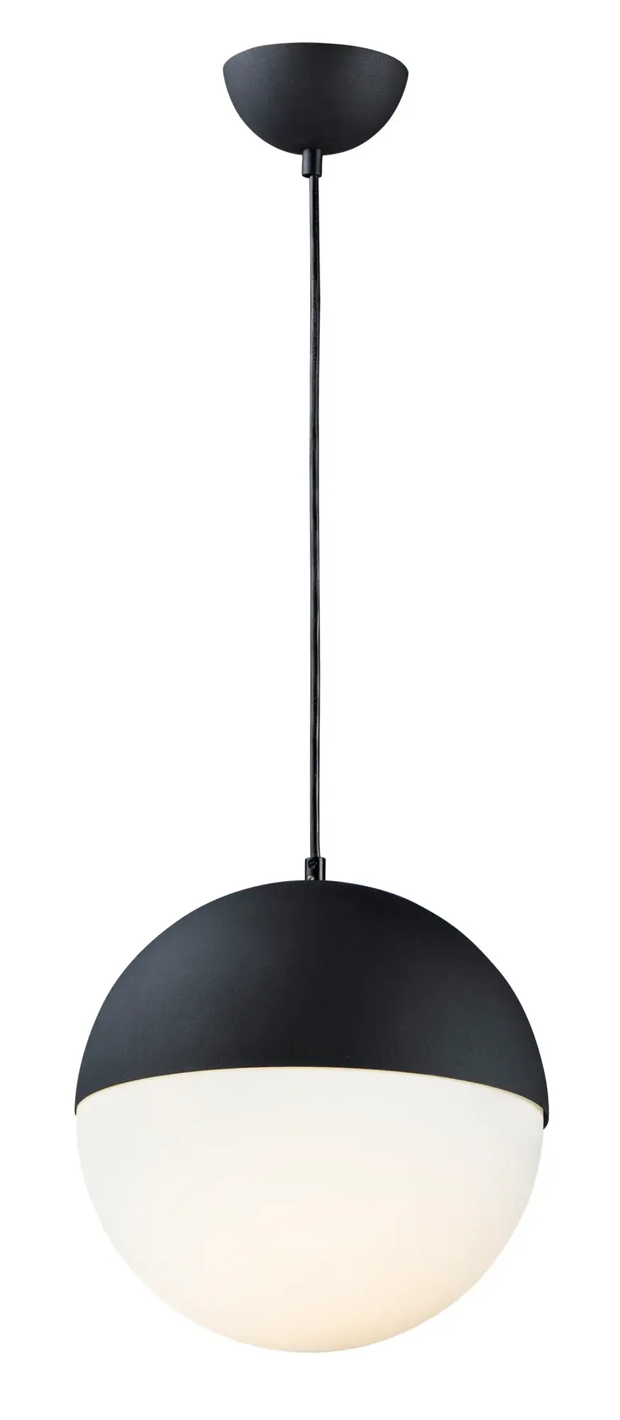 Modern Half-Sphere Pendant with Integrated LED and Elegant Glass Diffusion - Image 1