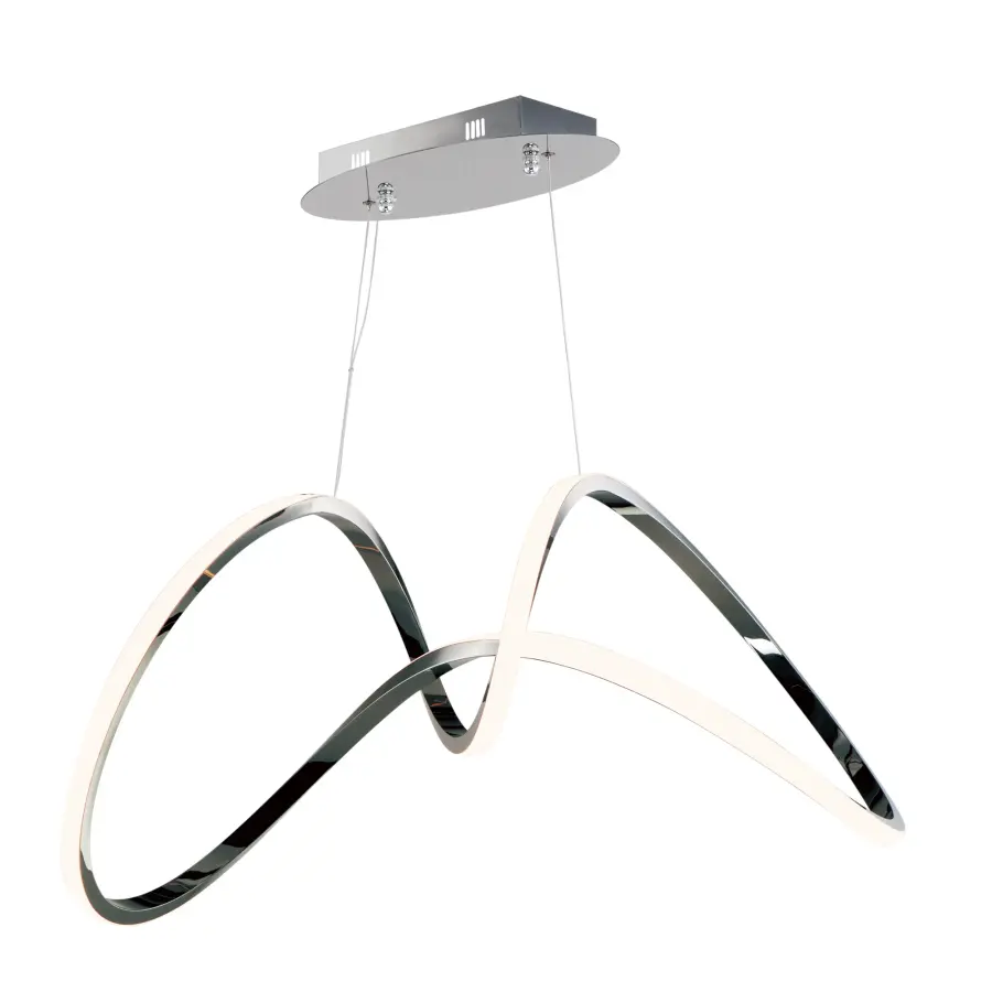 Perpetual Single LED Pendant in Black Chrome - Image 1