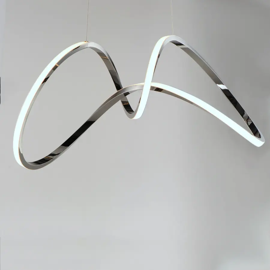 Perpetual Single LED Pendant in Black Chrome - Image 4