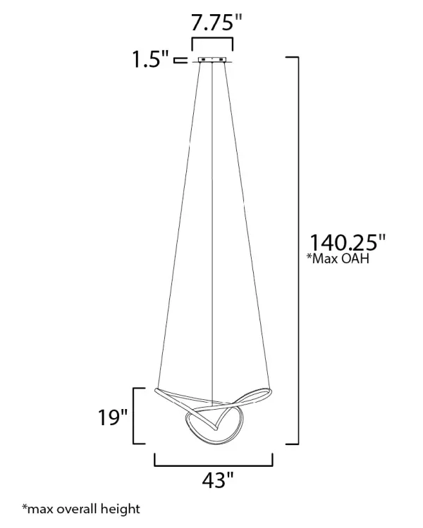 Perpetual Single LED Pendant in Black Chrome - Image 5
