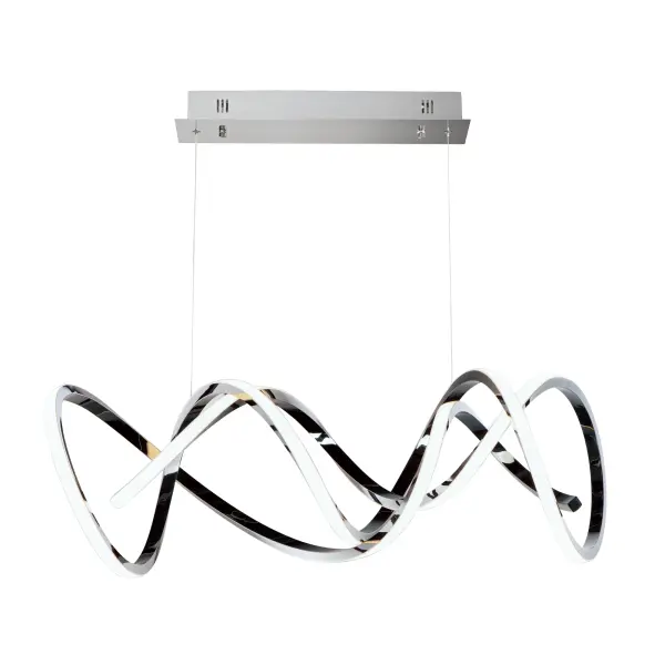 Signature Single LED Pendant in Black Chrome - Image 1
