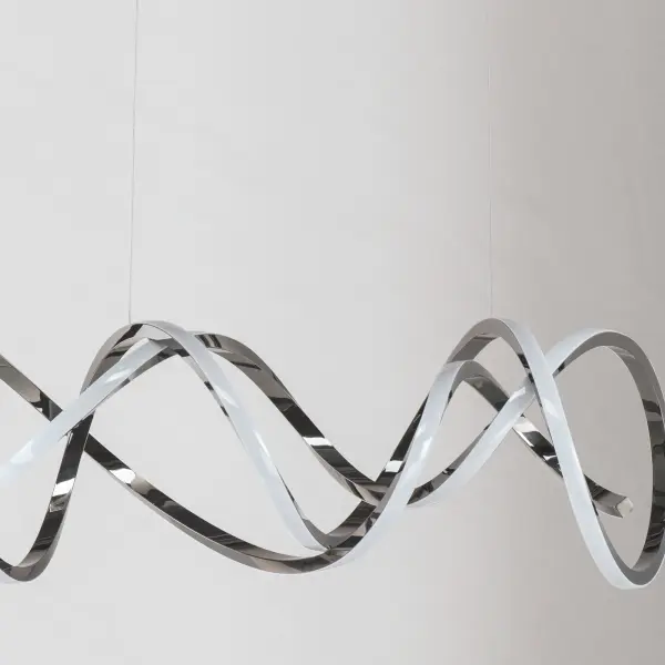 Signature Single LED Pendant in Black Chrome - Image 2