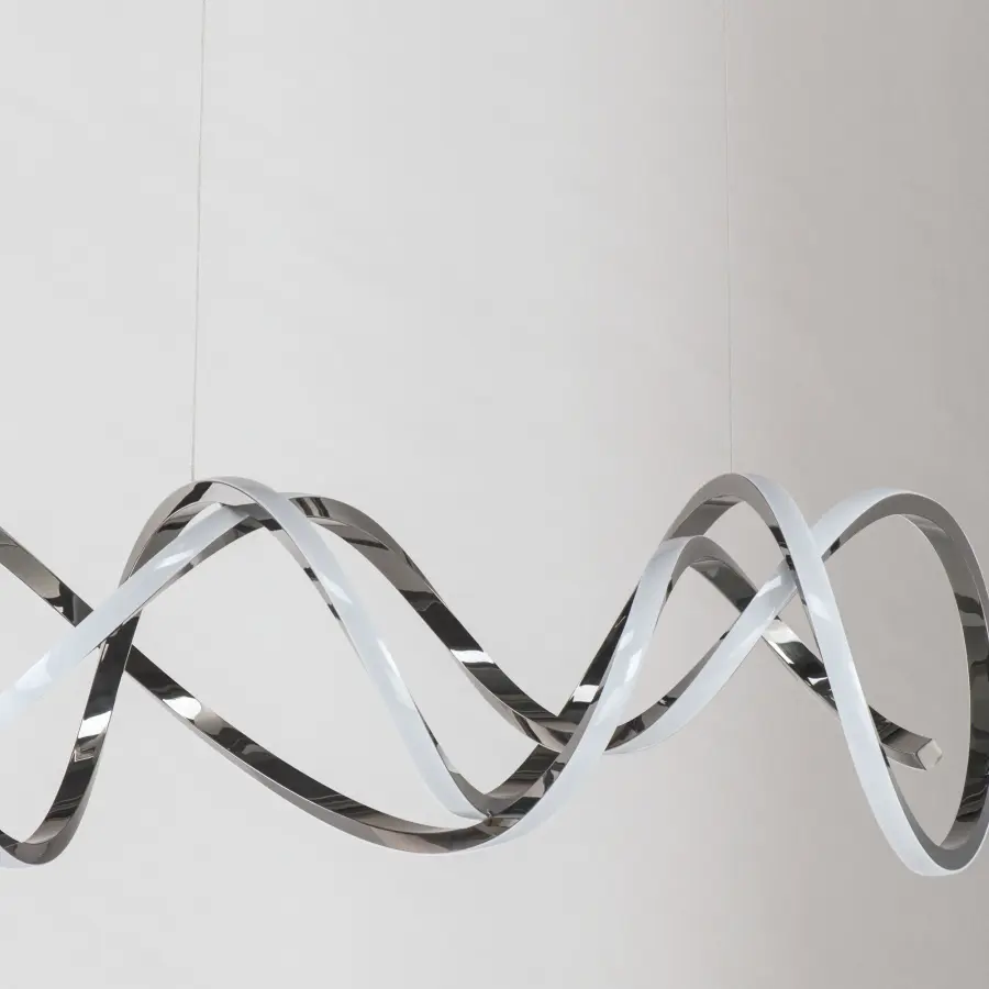 Signature Single LED Pendant in Black Chrome - Image 2