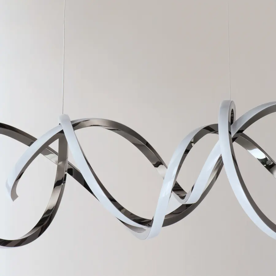Signature Single LED Pendant in Black Chrome - Image 3