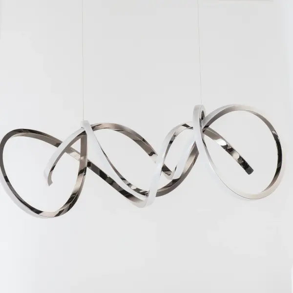 Signature Single LED Pendant in Black Chrome - Image 4