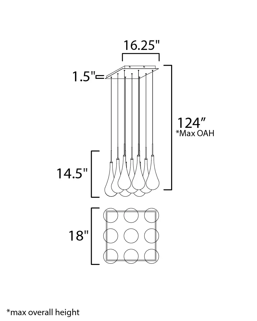 Larmes LED Single Pendant in Polished Chrome - Image 3