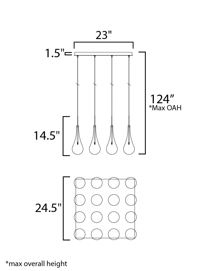 Larmes LED 16-Light Multi-Light Pendant - Image 5