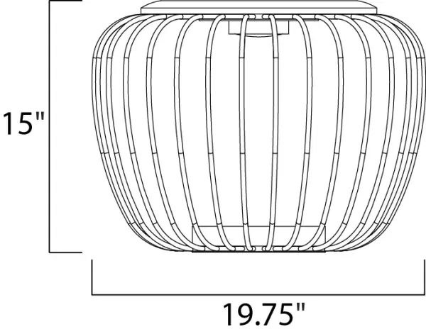 Cage 20" LED Ottoman - Image 5