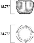 Cage 24" LED Ottoman - Image 5