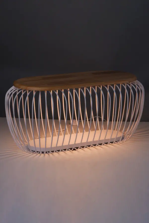 Cage LED Illuminated Bench - Image 4