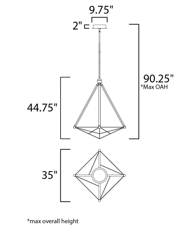 Spire Extra Large Multi-Light LED Pendant - Image 5