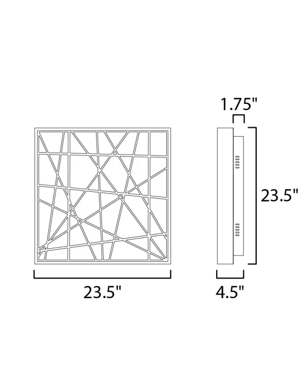 Intersect LED Flush Mount in Black - Image 5
