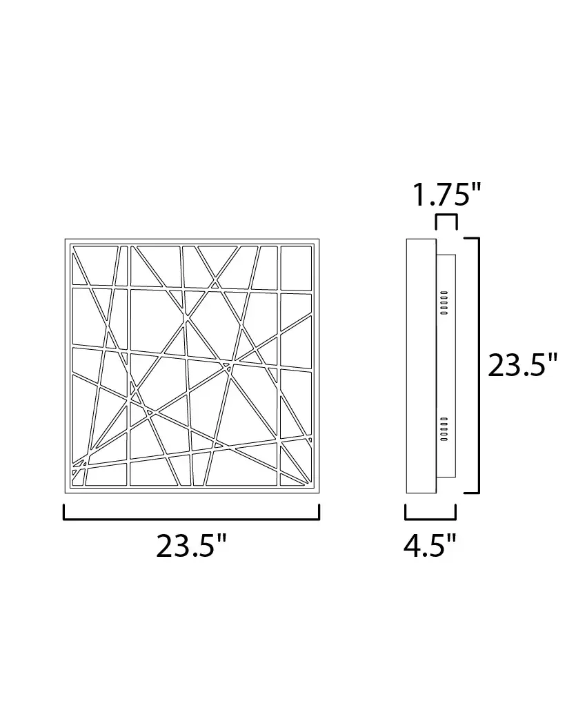 Intersect LED Flush Mount in Black - Image 5