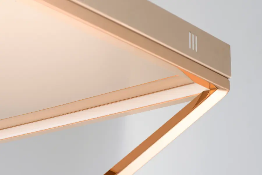 Pyramid LED Flush Mount in Rose Gold - Image 2