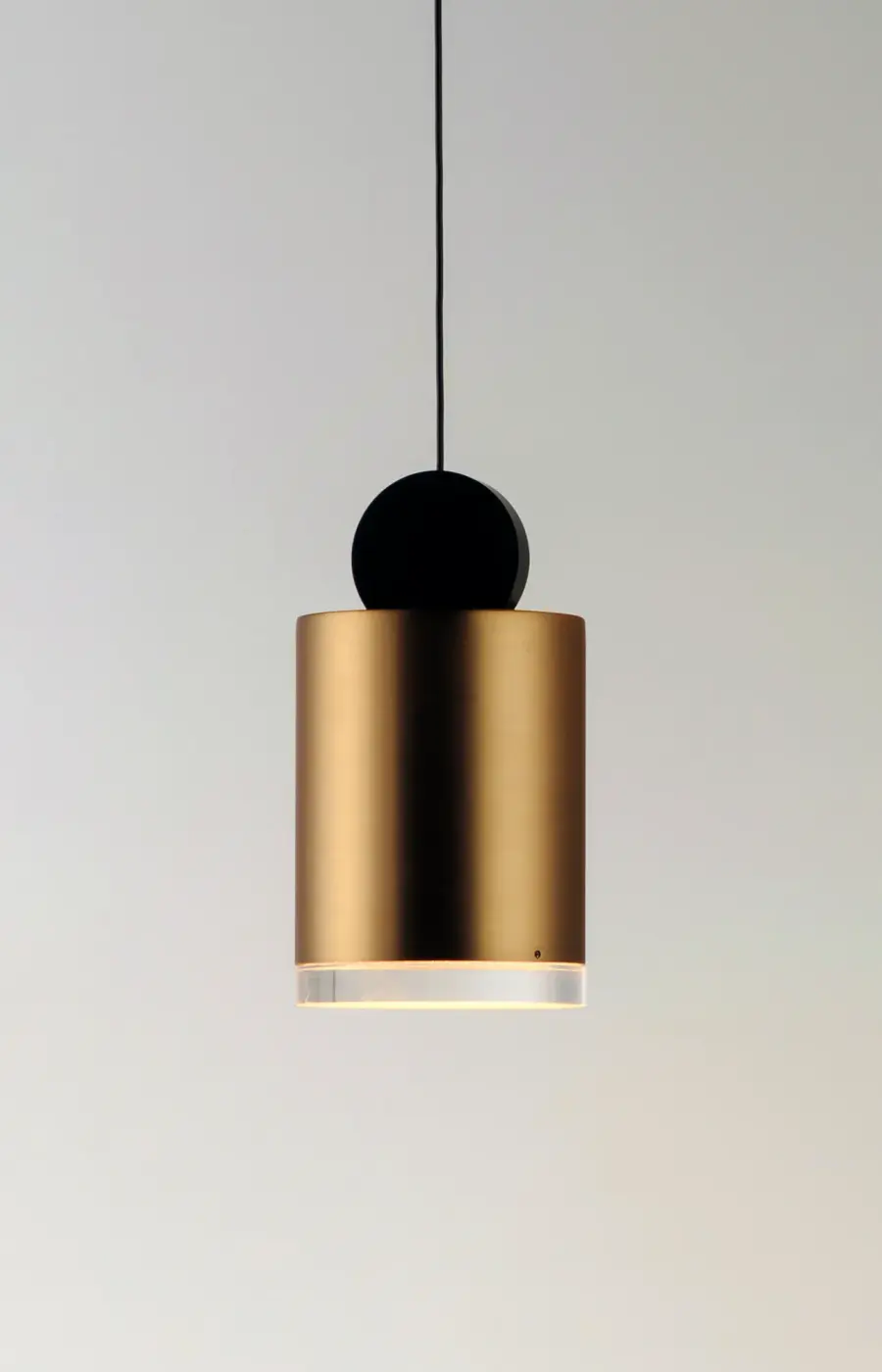 Nob Single LED Mini Pendant in Black & Gold - Image 2