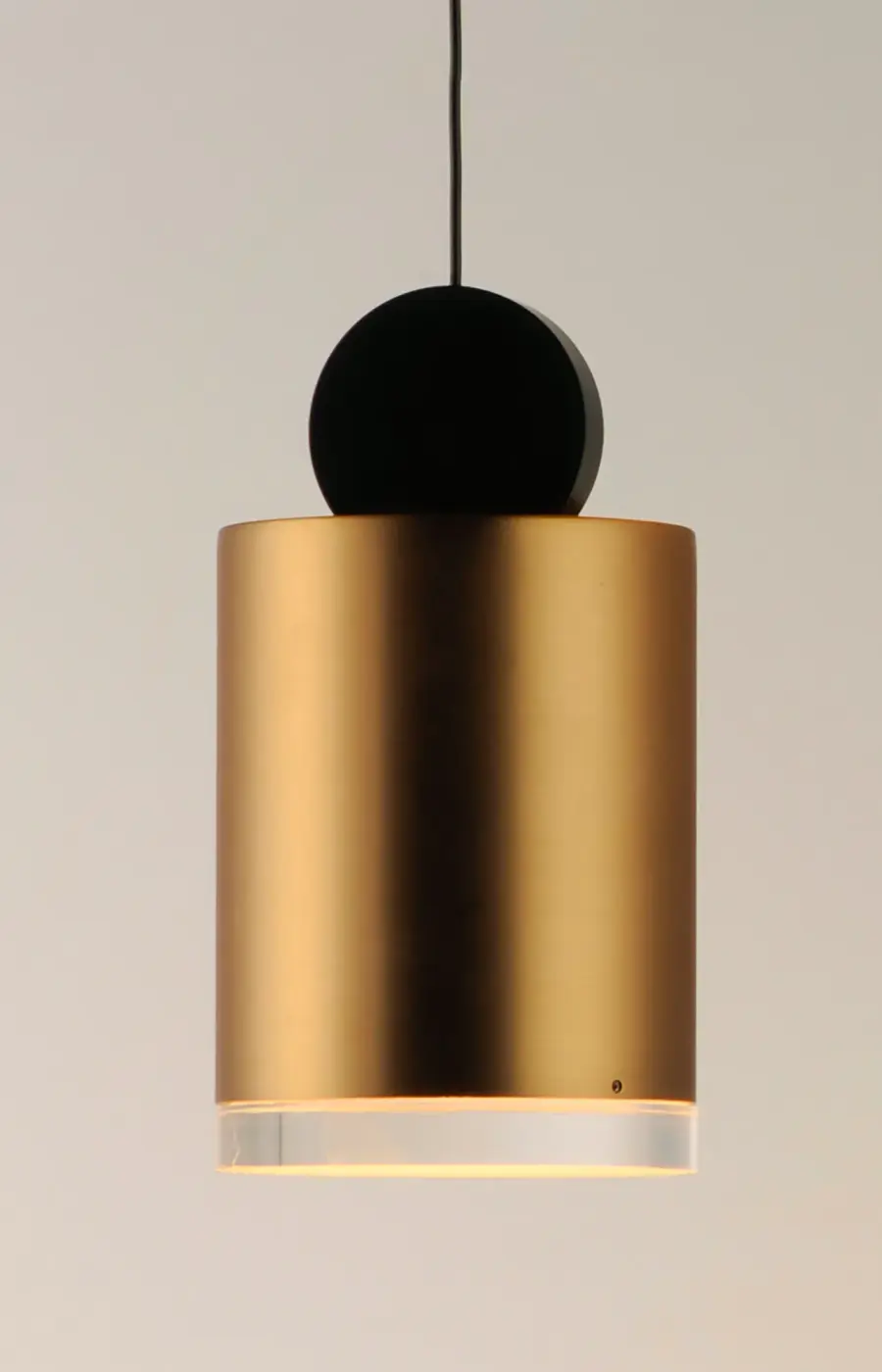 Nob Single LED Mini Pendant in Black & Gold - Image 3