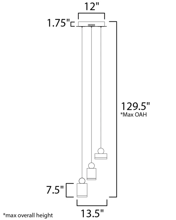 Nob 3-Light LED Multi-Light Pendant - Image 5